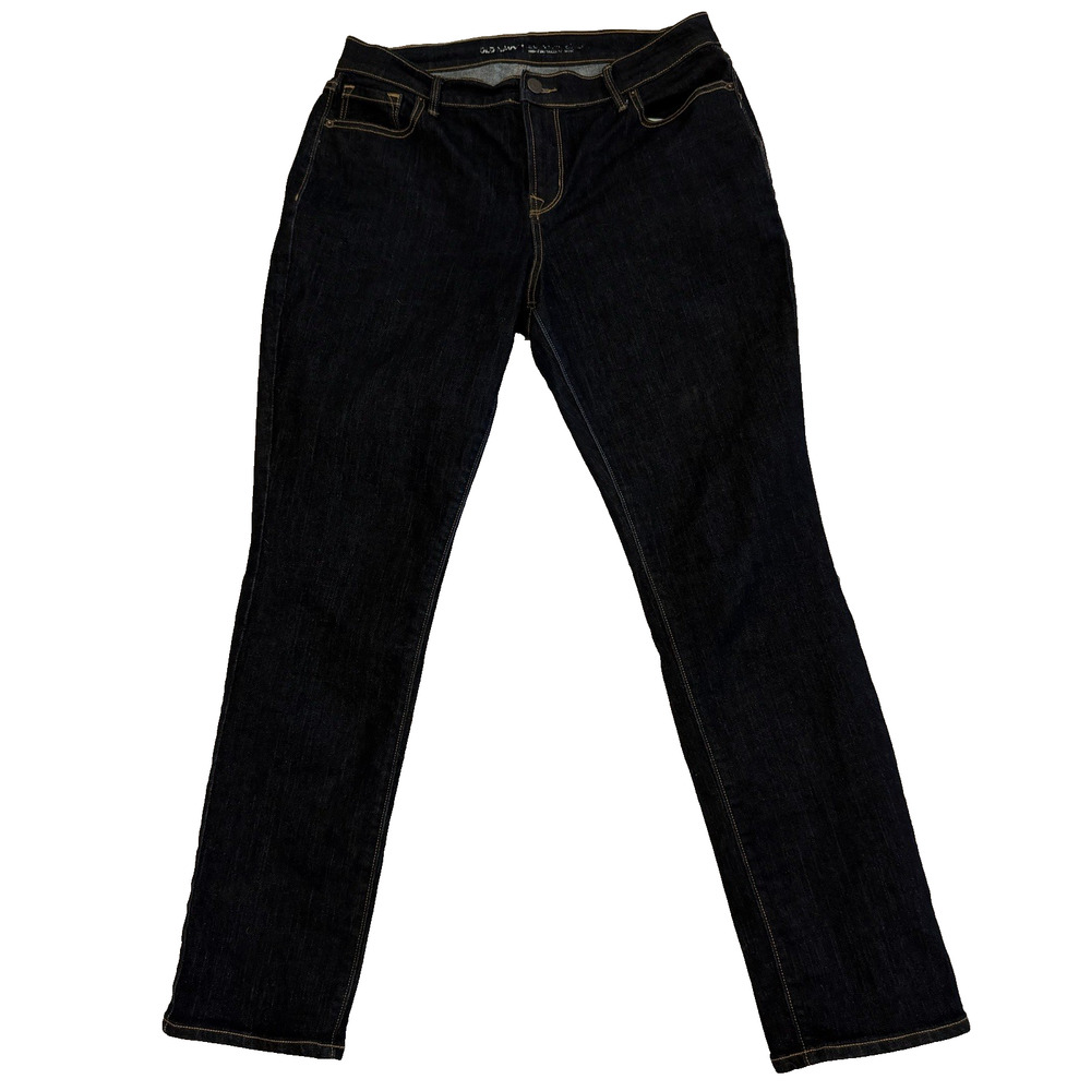 Old Navy Women’s Jeans Size 8 Short Curvy Mid-Rise Straight Blue Dark Wash